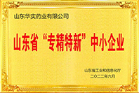 山東省專(zhuān)精特新中小企業(yè)