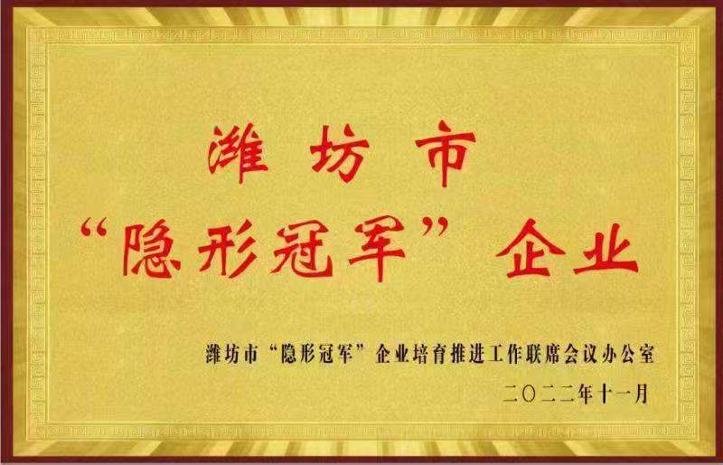 濰坊市“隱形冠軍”企業(yè)
